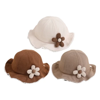 Детская шляпа от солнца с цветами, шляпа рыбака для малышей, летняя шляпа для малышей, Детская летняя шляпа для ребенка