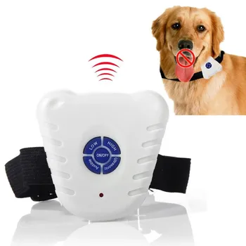 Водонепроницаемый ошейник для контроля лая собаки, тренажер, кнопка-кликер, Регулируемый Ультразвуковой ошейник для защиты от лая собаки