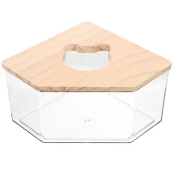 Ванная комната для хомячков Ящик для купания с песком для маленьких хомячков Акриловый контейнер для ванны с песком