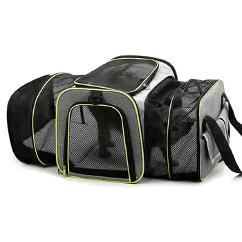 Портативная автомобильная сумка для прогулок на открытом воздухе Сумка для кошек и сумок Складной Расширяемый Дышащий рюкзак для домашних животных
