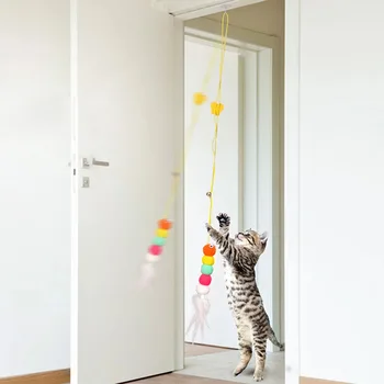 Интерактивная игрушка для кошек, Выдвижные качели, Подвесная дверь, Игрушка-Кошачья палка, Самовосстанавливающийся Артефакт, Прыгающая мышь, Гусеница, Игрушка-дразнилка для кошек