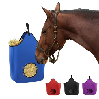 Сумка для медленного кормления лошадей Сеном, Подвесная сумка, держатель для кормушки, дозатор для кормления, контейнер для медленного кормления, складные сумки-тоут для фермы