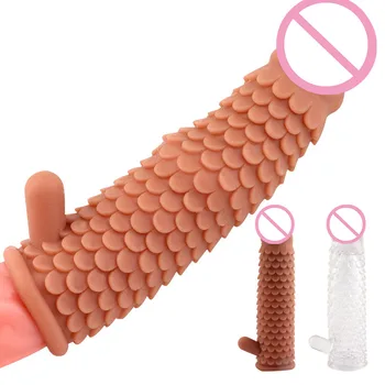 17 см Многоразовый удлинитель рукава для пениса, презерватив для задержки эякуляции, секс-игрушки для увеличения члена, пениса, члена для мужчин, мужской секс-продукт