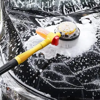 Телескопическая щетка для мытья автомобилей| Щетка для детализации автомобиля | Рукавица для мытья автомобилей из микрофибры, Регулируемая Длинная ручка для мойки автомобилей