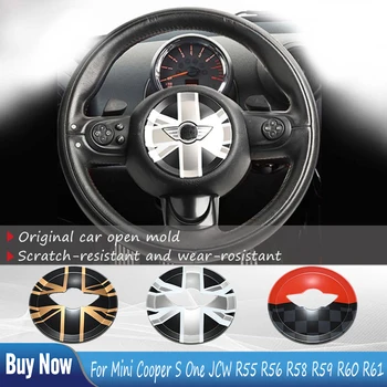 Центральная Наклейка Рулевого Колеса Юнион Джек Наклейки для MINI Cooper S One JCW R55 R56 R57 R58 R59 R60 R61 Аксессуары Для Интерьера автомобиля
