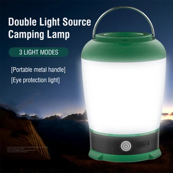 BORUiT Camping LED Light USB Перезаряжаемый Водонепроницаемый Наружный Светильник 3 Режима Освещения Палатки Пеший Туризм Ночник Кемпинг Фонарь