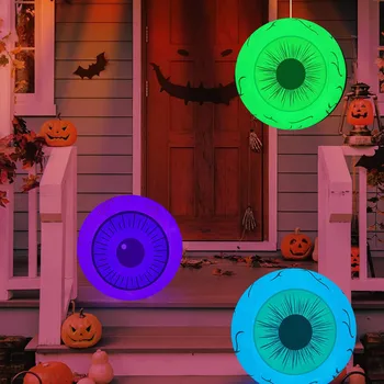 Украшения для Хэллоуина, 16-дюймовое надувное призрачное глазное яблоко для Хэллоуина со встроенным пультом дистанционного управления на батарейках Rgb Color