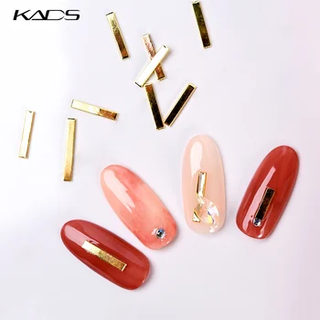 KADS 20 шт. /пакет 3D Золотые металлические полоски, лента, украшение для ногтей стразами, советы 