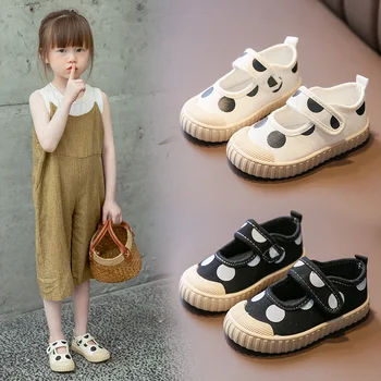 Новая детская обувь для девочек ярких цветов, детские повседневные парусиновые кроссовки, мягкие кроссовки для малышей, детская обувь