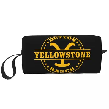 Изготовленная на заказ сумка для туалетных принадлежностей Yellowstone Dutton Ranch, женский органайзер для косметики, сумки для хранения косметики, сумки для хранения Dopp Kit Case Box