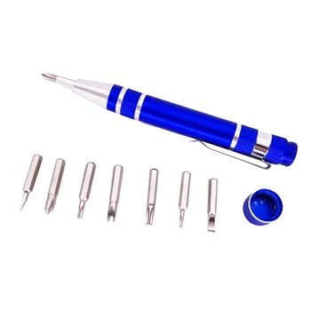 Портативная Прецизионная Отвертка из алюминиевого сплава с ручкой, 9-в-1, Комбинированный Подарочный набор инструментов
