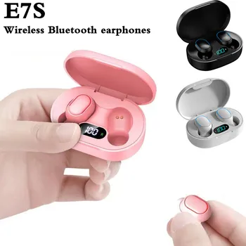 Беспроводные наушники TWS E7S Bluetooth, музыкальная спортивная гарнитура, водонепроницаемые наушники с микрофоном, работают на всех смартфонах