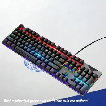 Непревзойденный игровой опыт с механической клавиатурой K1 - Игровая клавиатура с 104-клавишным синим переключателем с подсветкой