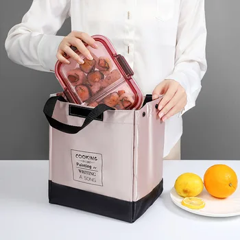 Большая сумка для ланча для женщин, розовая сумка-холодильник для пикника, изолированная прочная сумка для бенто, термосумки для ланча, сумка-тоут Lonchera