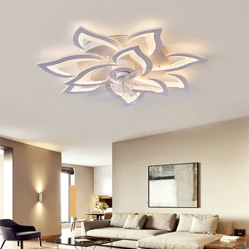 Современная умная потолочная вентиляторная лампа Светодиодная бесшумная потолочная вентиляторная лампа для декора спальни столовой Современная минималистичная потолочная вентиляторная лампа