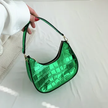 Брендовая Дизайнерская Женская сумка через плечо из лакированной кожи с рисунком Аллигатора, модная сумка через плечо, сумка-бродяга