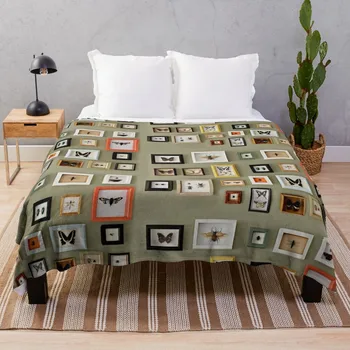 Фоторамка с насекомыми, Настенное пледовое одеяло, одеяла для зимней кровати, одеяло для ворса