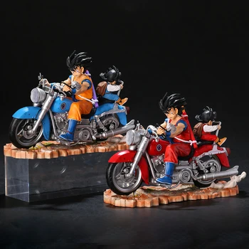 15 см Dragon Ball Z Сон Гоку Гохан Езда на Мотоцикле GK ПВХ Фигурка Статуя Модель Игрушка Кукла Подарок