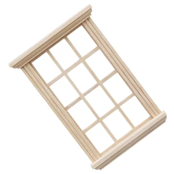 Мини-деревянное окно, Мебель для дома, Принадлежности для украшения, аксессуары Миниатюрные