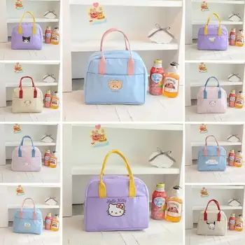 Sanrio Аниме Cinnamoroll Kawaii Ланч-бокс, Мультяшная переносная сумка для бенто, сумка для хранения продуктов большой емкости, Детские подарки