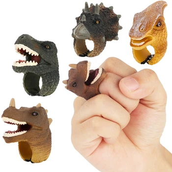 1 шт. Детская креативная игрушка-кольцо с мультяшным животным, научное образование, познавательный динозавр, модель морского дикого животного, ювелирное кольцо, игрушка в подарок