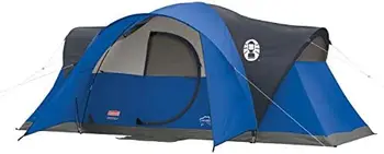 Кемпинговая палатка, семейная палатка на 6/8 человек с включенным дождевиком, сумкой для переноски и просторным салоном, подходит для нескольких надувных кроватей размера 