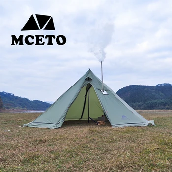 Открытый сверхлегкий вигвам с горячей плитой, палатка для выживания в кемпинге TX500PRO