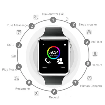 Смарт-часы, наручные часы с Bluetooth, спортивный шагомер с SIM-картой, Шагомер, камера, умные часы для Android Лучше, чем GT08 DZ09