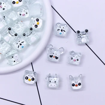 Ночное Свечение Мультяшных Кубиков льда с маленькими животными, Креативные украшения 