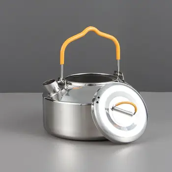 Высококачественный 0,9 Л Чайник Для Кемпинга Из Нержавеющей Стали Bushcraft Gear Outdoor Durable Teapot Высокого Качества