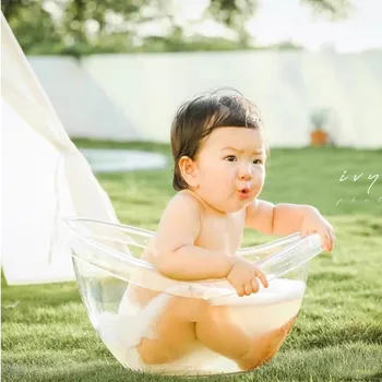 Реквизит для фотосъемки новорожденных Детская акриловая молочная ванна с душем Детская кровать для фотосессии Мебель для фотосъемки Аксессуары для фотосъемки