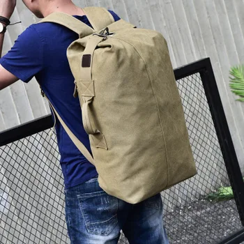 2023 Мужской рюкзак для путешествий на открытом воздухе, большая армейская сумка-мешок, многофункциональный военный холщовый рюкзак, спортивная сумка через плечо