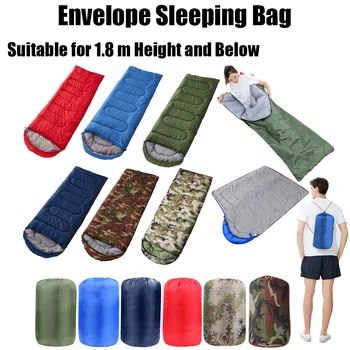 Спальный мешок-конверт, дышащий сверхлегкий спальный мешок, легкий с компрессионным мешком для путешествий 3 сезона, кемпинга, пешего туризма