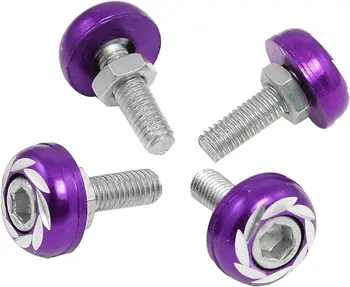 Kidisoii фиолетово-серебристые болты номерного знака, шурупы, украшение для автомобиля, 4 шт.