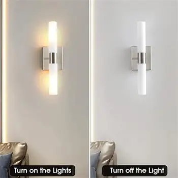 Настенный светильник в скандинавском минималистичном стиле, прикроватная тумбочка для спальни современного отеля, гостиная, коридор, прихожая, зеркало в ванной, передняя лампа