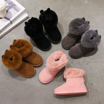 Детская повседневная обувь, модные зимние ботинки на меху для маленьких мальчиков и девочек, детские кроссовки, брендовые спортивные белые туфли, детские кроссовки Shelle