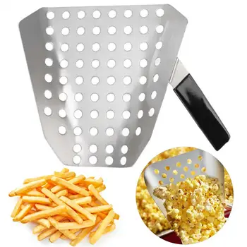 Практичная лопатка для картофеля фри, легко моющаяся Лопатка для попкорна, лопатка с одной ручкой, лопатка для попкорна широкого применения