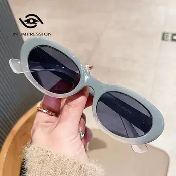 Солнцезащитные очки в оправе из маленьких кошачьих глаз в стиле Ретро Street Snap, позирующие горячей девушке, Милые и крутые Роскошные солнцезащитные очки