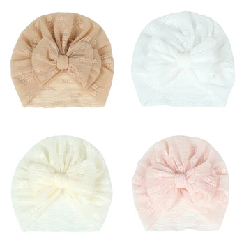 Тюрбан для маленьких девочек HUYU Кружевная шляпка для новорожденных Хлопковые головные уборы для маленьких девочек