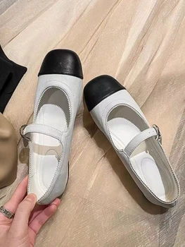 UVRCOS/ Черные, белые, разноцветные женские туфли на плоской подошве с круглым носком и ремешком на щиколотке; модельные туфли Mary Janes в стиле ретро для девочек;