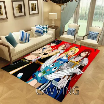 Ковер с 3D принтом Fairy Tail, Фланелевые коврики, противоскользящий большой ковер, украшение дома для гостиной, домашнего декора в спальне