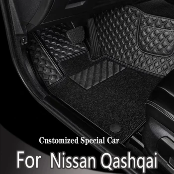 Кожаные Автомобильные коврики для Nissan Qashqai J11 2020 2019 2018 2017 2016 2015 2014 Ковры Rugs Pads Детали интерьера Аксессуары