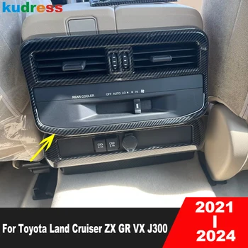 Для Toyota Land Cruiser ZX GR VX J300 2021-2023 2024 Карбоновый Автомобильный Задний Кондиционер Вентиляционное Отверстие Крышка Отделка Аксессуары Для Интерьера