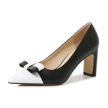 Женские вечерние туфли на высоком каблуке TAFN, офисная женская обувь с острым носком, брендовые женские туфли на каблуке, женские туфли-лодочки На тонком каблуке 8 см A4676