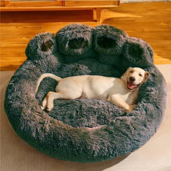 Диваны-кровати для собак Большой коврик Питомник для домашних животных Моющиеся Плюшевые Мягкие кровати для собак Удобная кровать для собак Теплая зима Большая подушка для собак Коврик