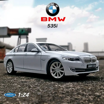 Welly 1:24 BMW 5-Series 535i Модели автомобилей из сплава, изготовленные на заказ, и игрушечные металлические транспортные средства, модели автомобилей с высокой имитацией, коллекция подарков, игрушки для мальчиков