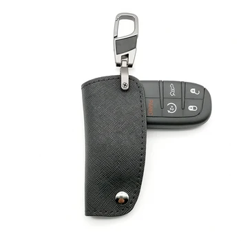 Чехол для автомобильных смарт-ключей из натуральной кожи для dodge ram 1500, зарядное устройство для путешествий, dart challenger durango для Fiat Jeep, 2/3/4/5 кнопок