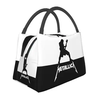 Утепленная сумка для ланча Rock Roll Metallicas для женщин, портативный музыкальный кулер для хэви-метала, Термосумка для ланча, Рабочая сумка для пикника