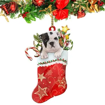 Рождественские украшения для собак, украшения для чулок, Подвеска для собак, подвеска для домашних животных, декор для фермерского дома с веревкой для подоконника