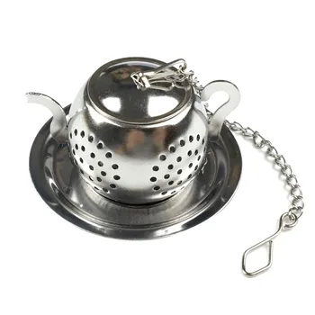 Заварочный чайник в форме чайника, нержавеющая сталь с мелкими отверстиями, ситечко для кофейных листьев, фильтр для напитков, подарки для кухни